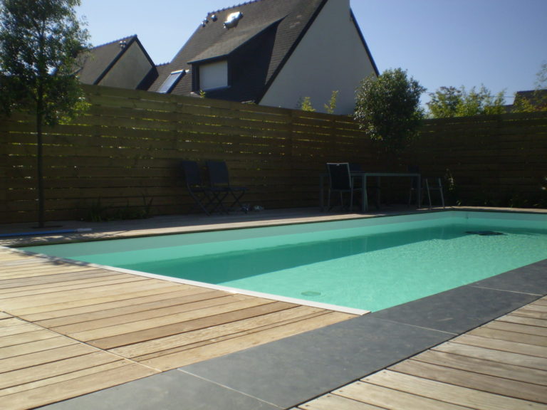 Terrasse bois palissade bois Rosporden - Terrasses - Quimper Brest